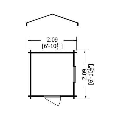 Shire Camelot Log Cabin With 19mm Log Thickness - JJ Building Materials