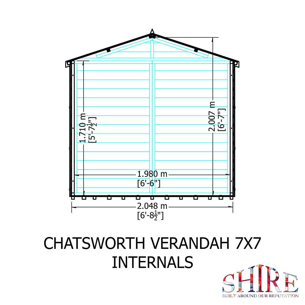 Shire Chatsworth 7x7ft Single Door T&G Wooden Summerhouse - JJ Building Materials