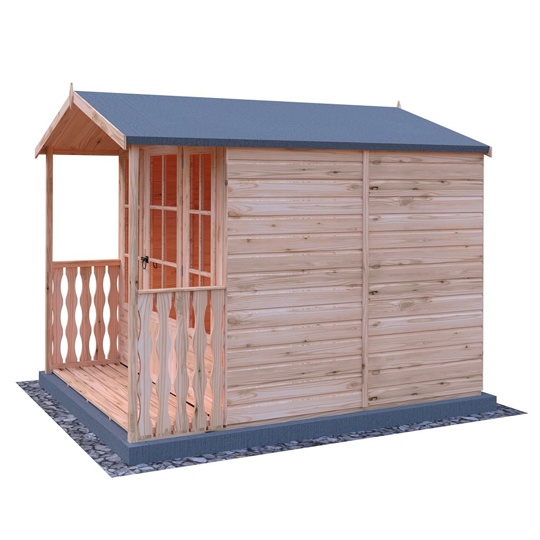 Shire Chatsworth 7x7ft Single Door T&G Wooden Summerhouse - JJ Building Materials