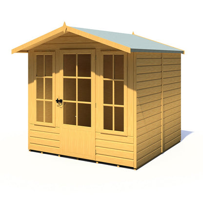 Shire Chatsworth 7x7ft Single Door T&G Wooden Summerhouse - JJ Building Materials