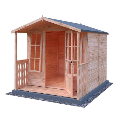 Shire Chatsworth 7x7ft Single Door T&G Wooden Summerhouse - JJ Building Materials