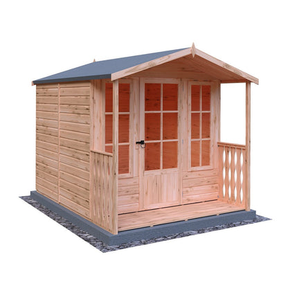 Shire Chatsworth 7x7ft Single Door T&G Wooden Summerhouse - JJ Building Materials