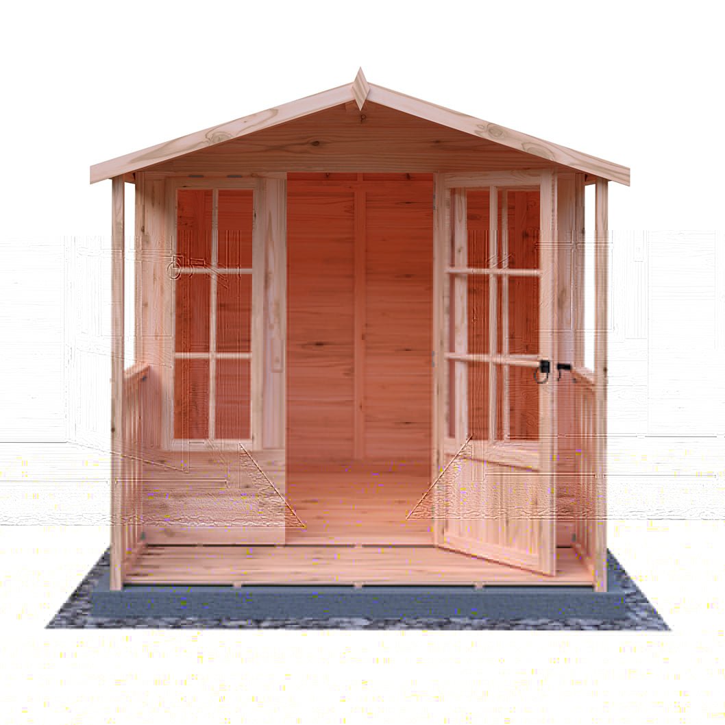 Shire Chatsworth 7x7ft Single Door T&G Wooden Summerhouse - JJ Building Materials