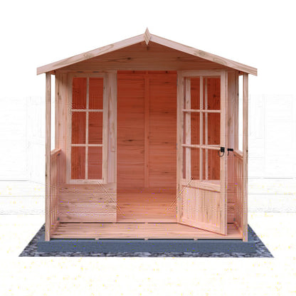 Shire Chatsworth 7x7ft Single Door T&G Wooden Summerhouse - JJ Building Materials