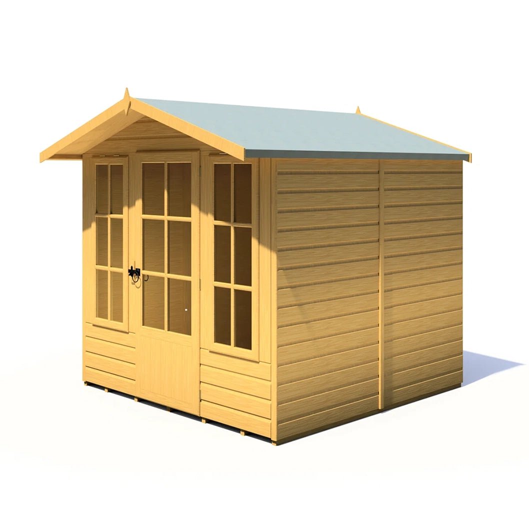 Shire Chatsworth 7x7ft Single Door T&G Wooden Summerhouse - JJ Building Materials