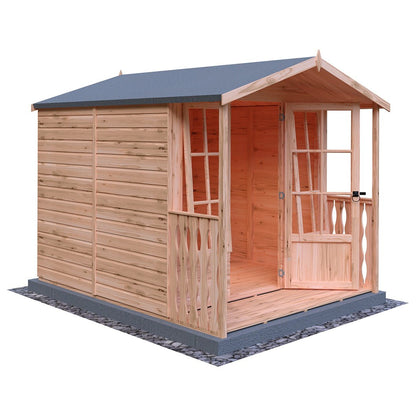 Shire Chatsworth 7x7ft Single Door T&G Wooden Summerhouse - JJ Building Materials
