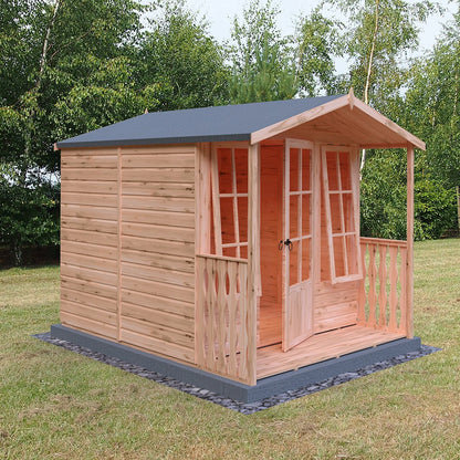 Shire Chatsworth 7x7ft Single Door T&G Wooden Summerhouse - JJ Building Materials