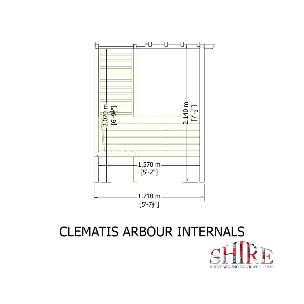 Shire Clematis Arbour Pressure Treated - JJ Building Materials