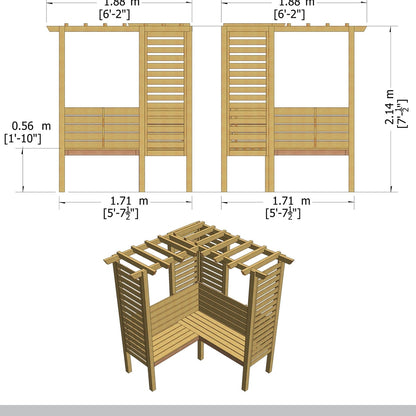 Shire Clematis Arbour Pressure Treated - JJ Building Materials