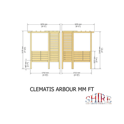 Shire Clematis Arbour Pressure Treated - JJ Building Materials