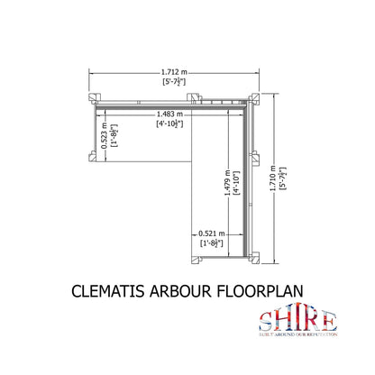 Shire Clematis Arbour Pressure Treated - JJ Building Materials