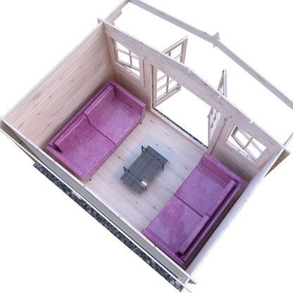 Shire Clipstone Log Cabin With 28mm Log Thickness - JJ Building Materials