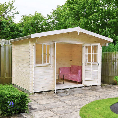 Shire Clipstone Log Cabin With 28mm Log Thickness - JJ Building Materials
