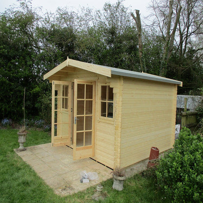 Shire Clipstone Log Cabin With 28mm Log Thickness - JJ Building Materials