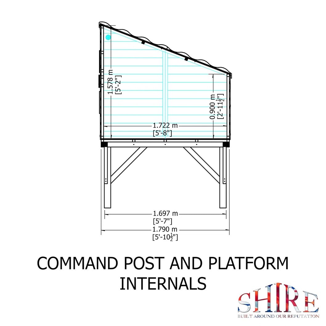 Shire Command Post 6x4ft Kids Playhouse - JJ Building Materials