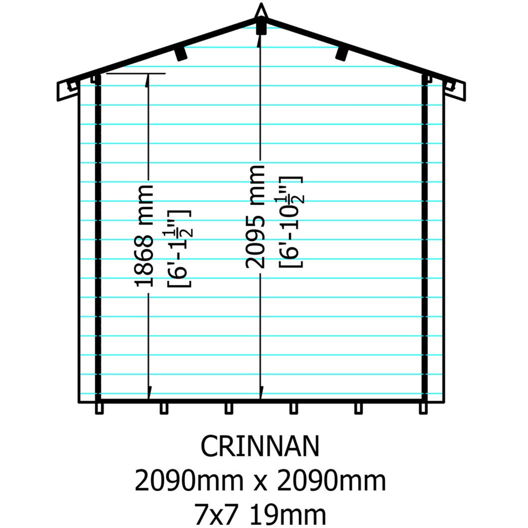 Shire Crinan Log Cabin With 19mm Log Thickness - JJ Building Materials