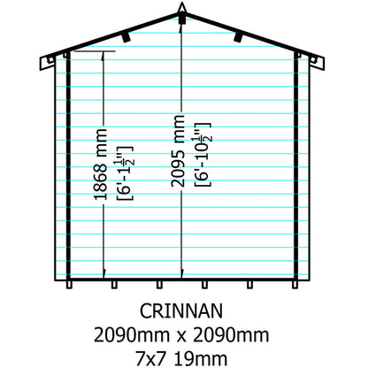 Shire Crinan Log Cabin With 19mm Log Thickness - JJ Building Materials
