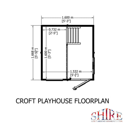 Shire Croft 7x5ft Kids Playhouse - JJ Building Materials