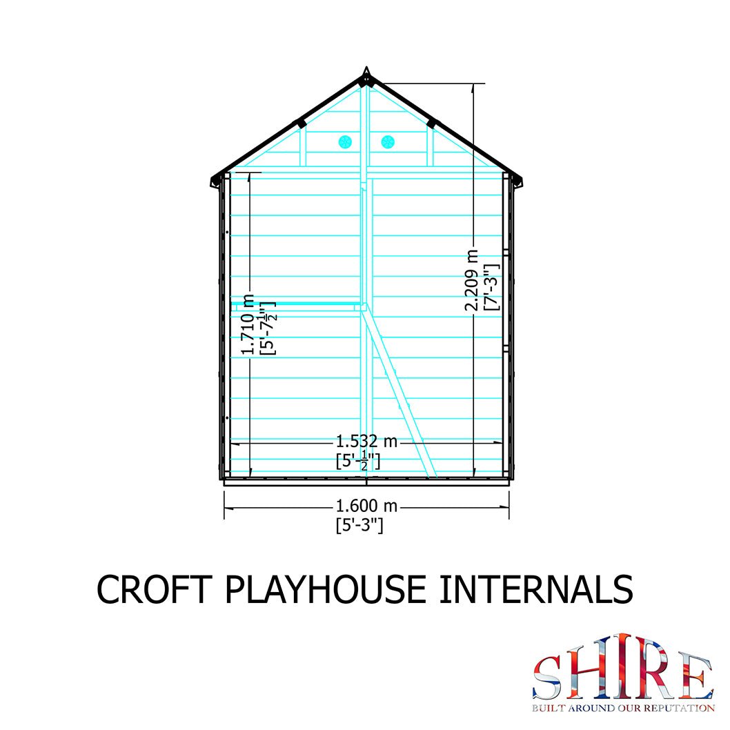 Shire Croft 7x5ft Kids Playhouse - JJ Building Materials