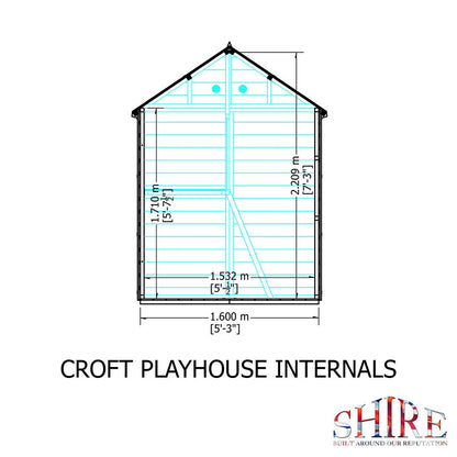 Shire Croft 7x5ft Kids Playhouse - JJ Building Materials