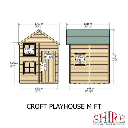 Shire Croft 7x5ft Kids Playhouse - JJ Building Materials