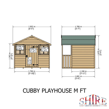 Shire Cubby 6x4ft Kids Playhouse - JJ Building Materials