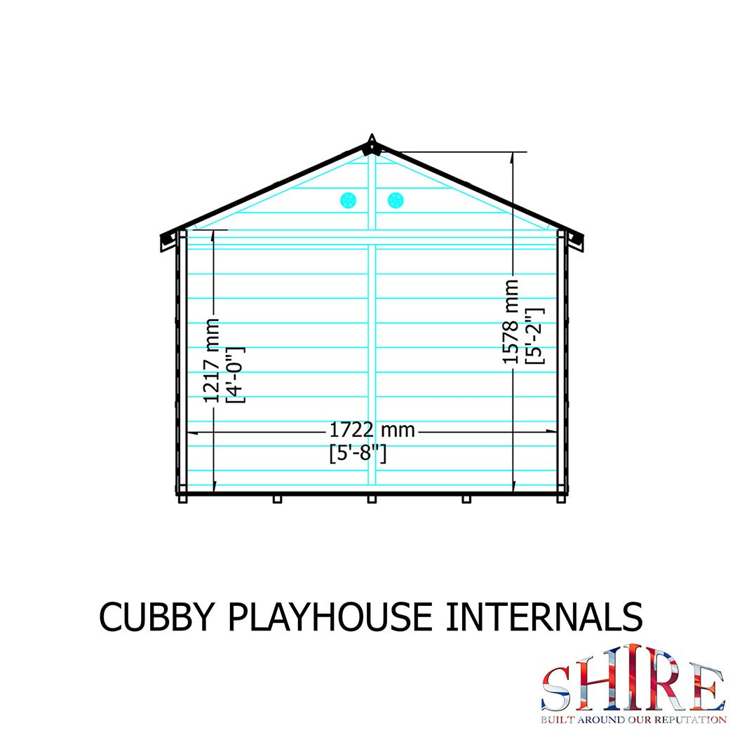 Shire Cubby 6x4ft Kids Playhouse - JJ Building Materials