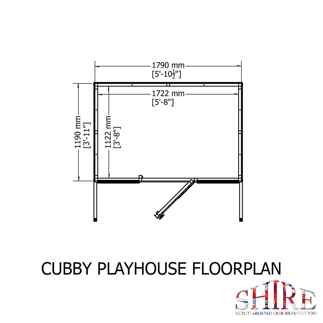 Shire Cubby 6x4ft Kids Playhouse - JJ Building Materials