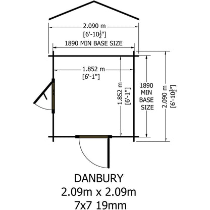 Shire Danbury Log Cabin With 19mm Log Thickness - JJ Building Materials