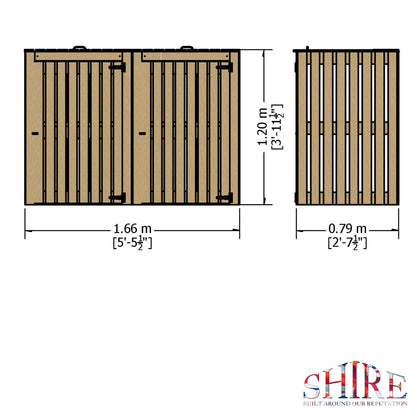 Shire Double Wheelie Bin Store - JJ Building Materials