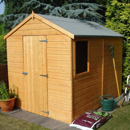 Shire Durham 8x6ft Single Door T&G Apex Wooden Shed - JJ Building Materials