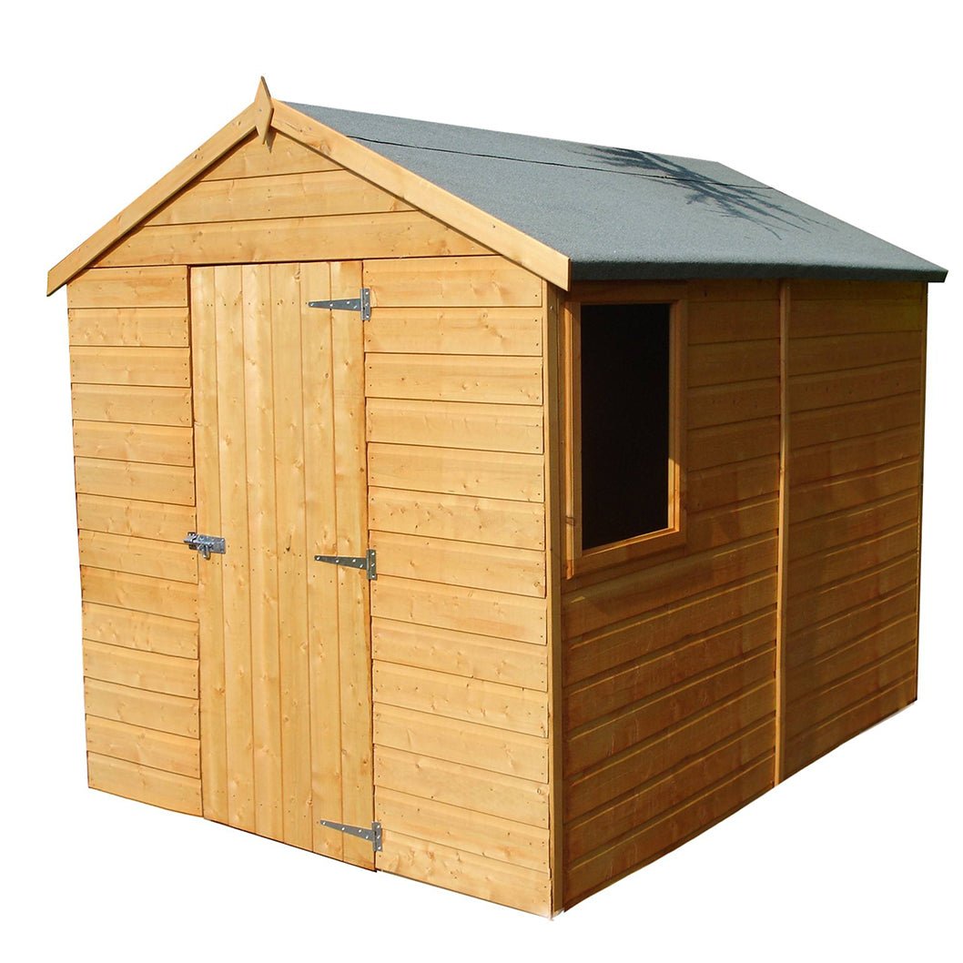 Shire Durham 8x6ft Single Door T&G Apex Wooden Shed - JJ Building Materials