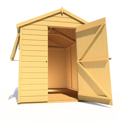Shire Durham 8x6ft Single Door T&G Apex Wooden Shed - JJ Building Materials