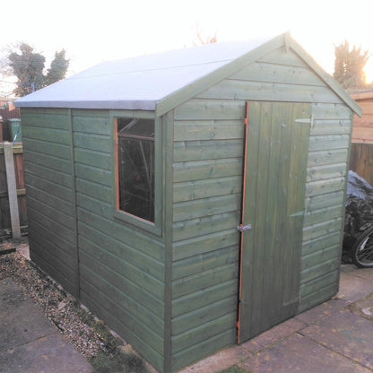 Shire Durham 8x6ft Single Door T&G Apex Wooden Shed - JJ Building Materials