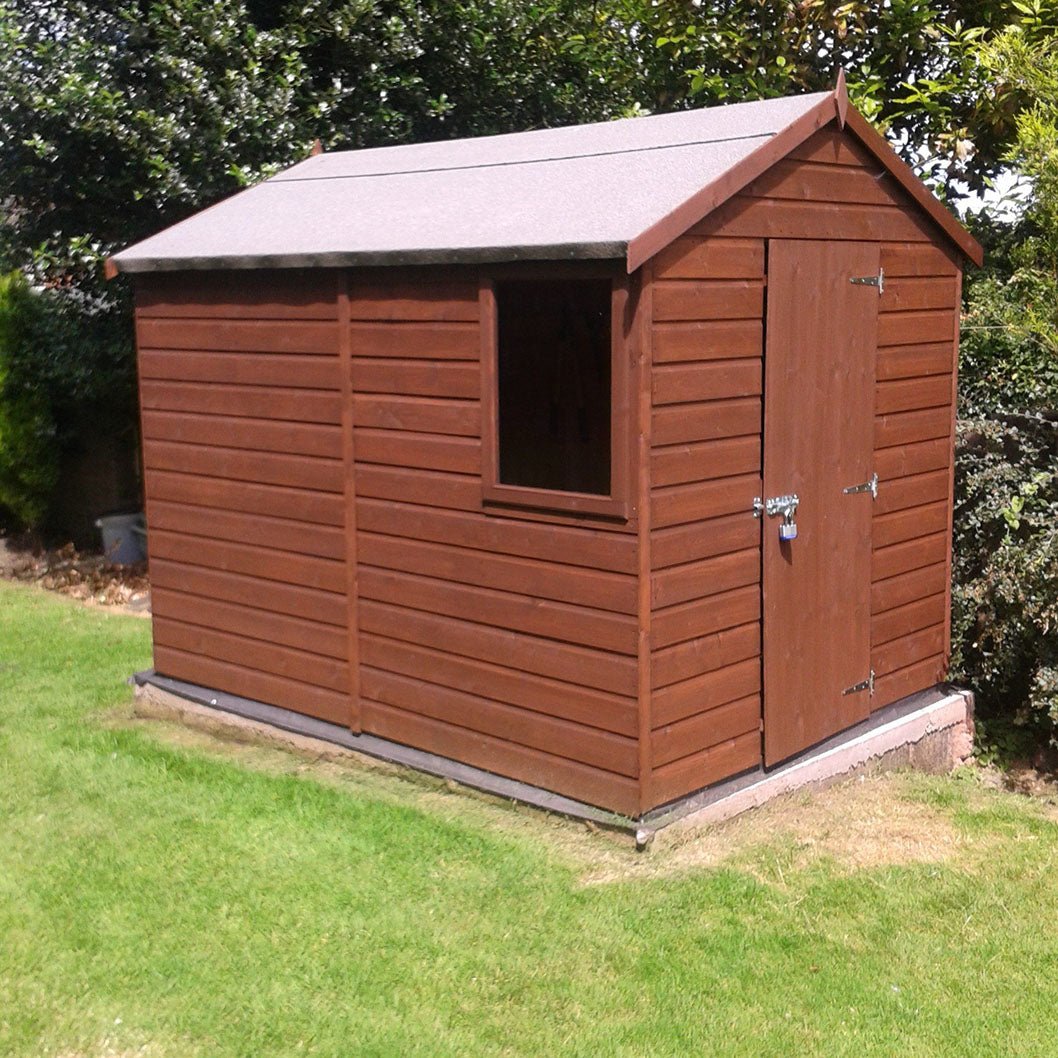 Shire Durham 8x6ft Single Door T&G Apex Wooden Shed - JJ Building Materials