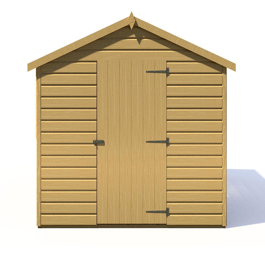 Shire Durham 8x6ft Single Door T&G Apex Wooden Shed - JJ Building Materials