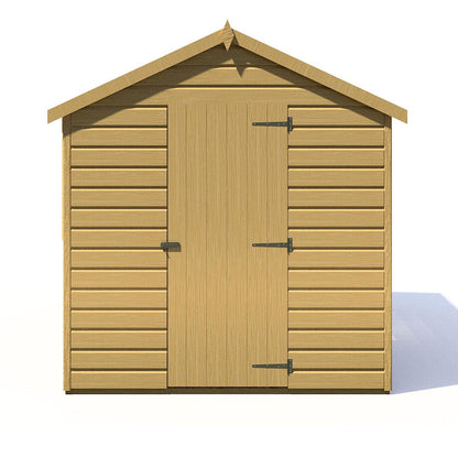 Shire Durham 8x6ft Single Door T&G Apex Wooden Shed - JJ Building Materials