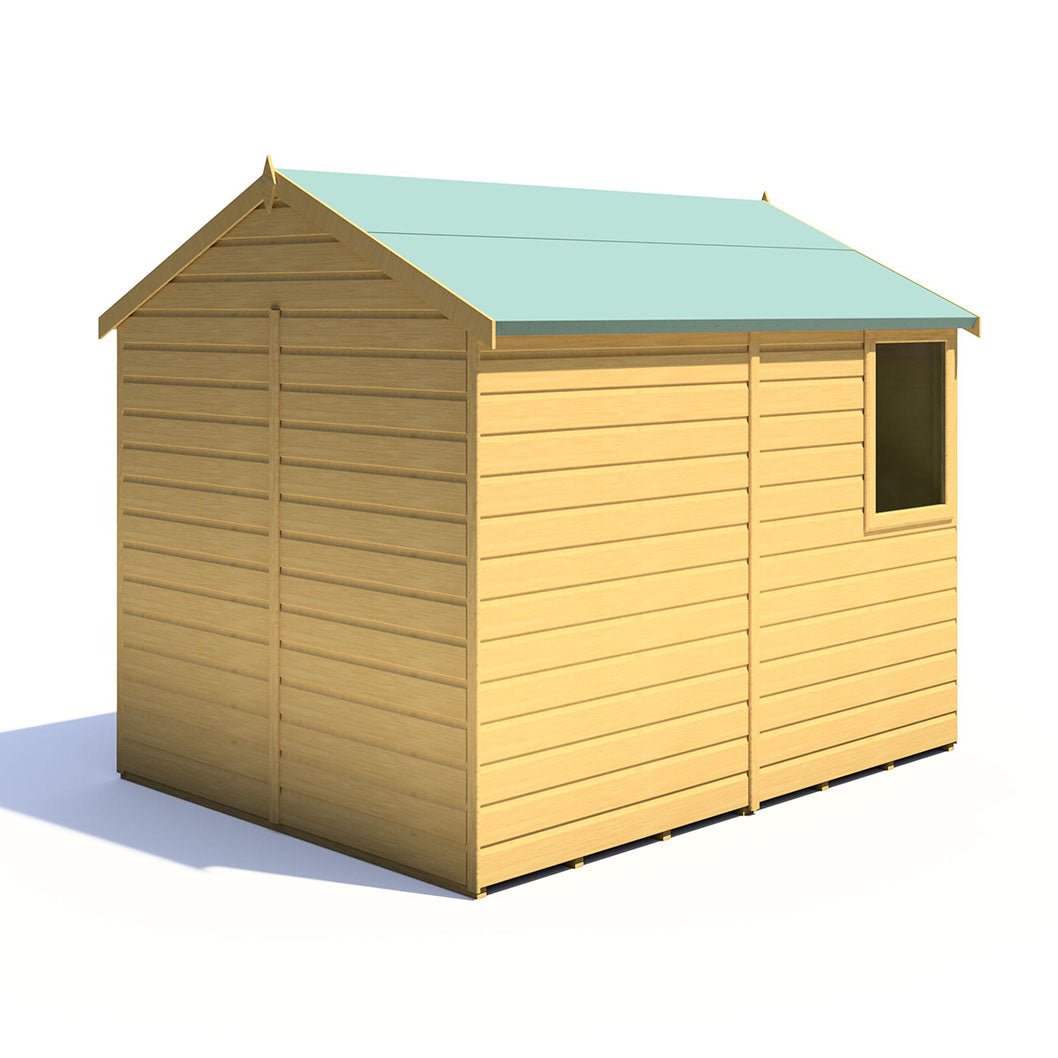 Shire Durham 8x6ft Single Door T&G Apex Wooden Shed - JJ Building Materials