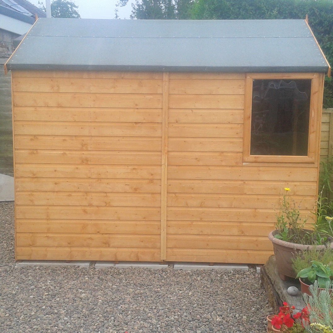 Shire Durham 8x6ft Single Door T&G Apex Wooden Shed - JJ Building Materials