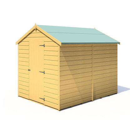 Shire Durham 8x6ft Single Door T&G Apex Wooden Shed - JJ Building Materials