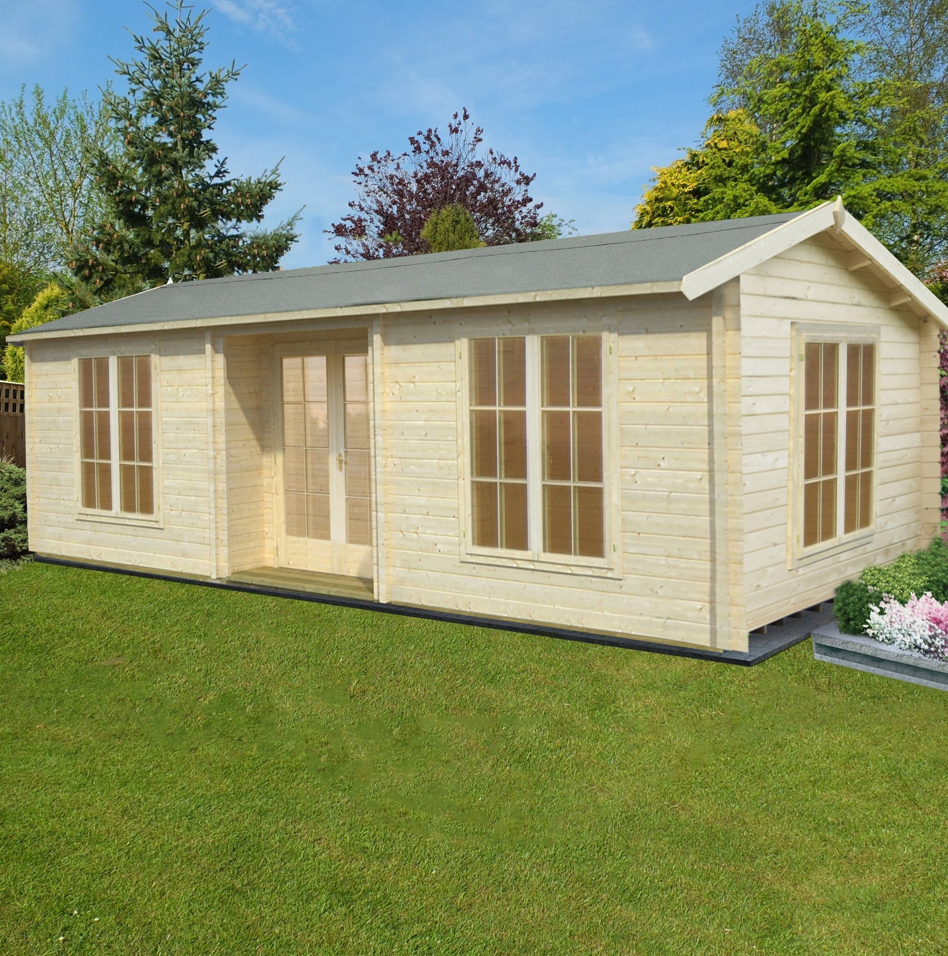 Shire Elveden Log Cabin With 44mm Log Thickness - JJ Building Materials