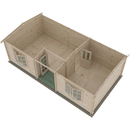 Shire Elveden Log Cabin With 44mm Log Thickness - JJ Building Materials