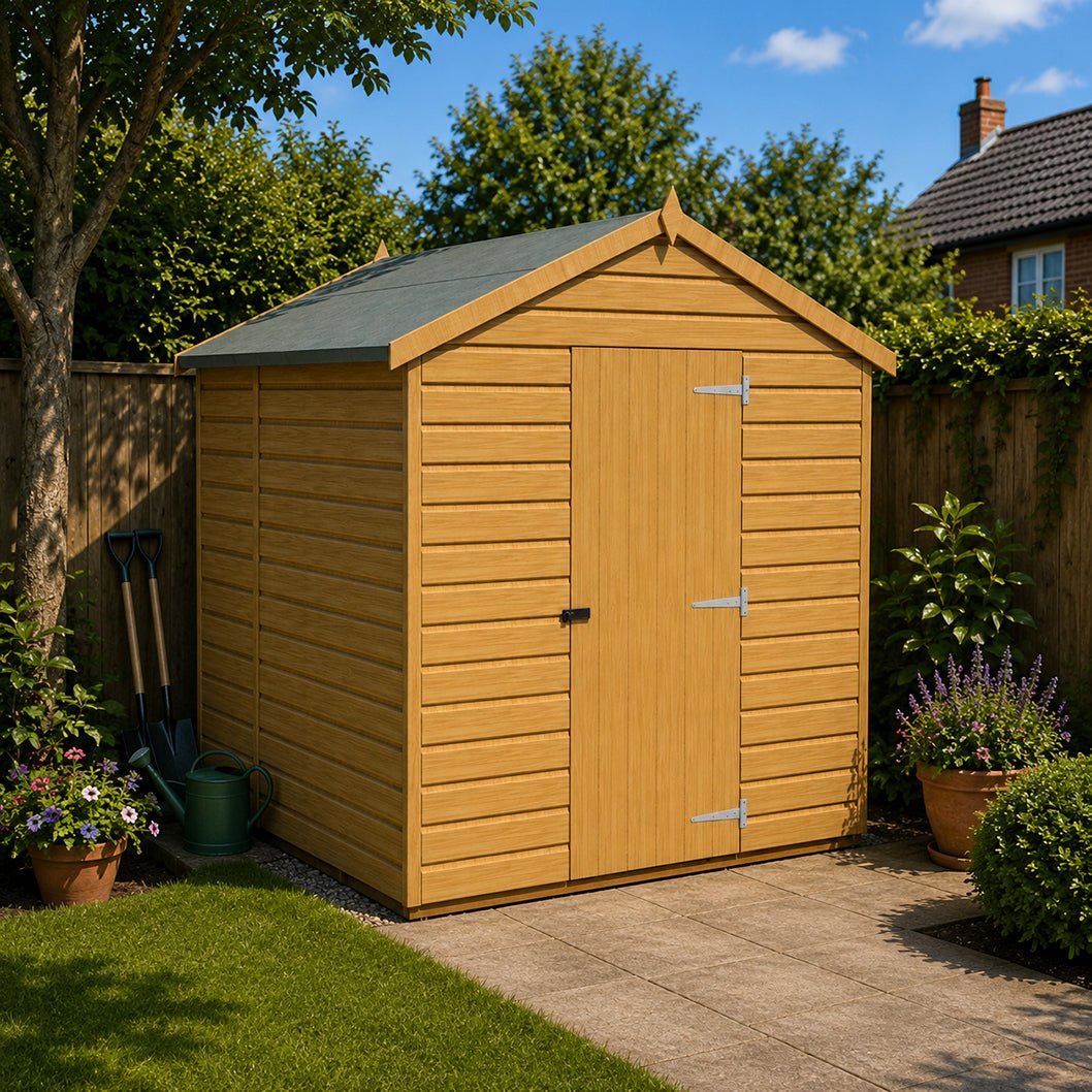 Shire Faroe 6x6ft Single Door T&G Apex Wooden Shed - JJ Building Materials