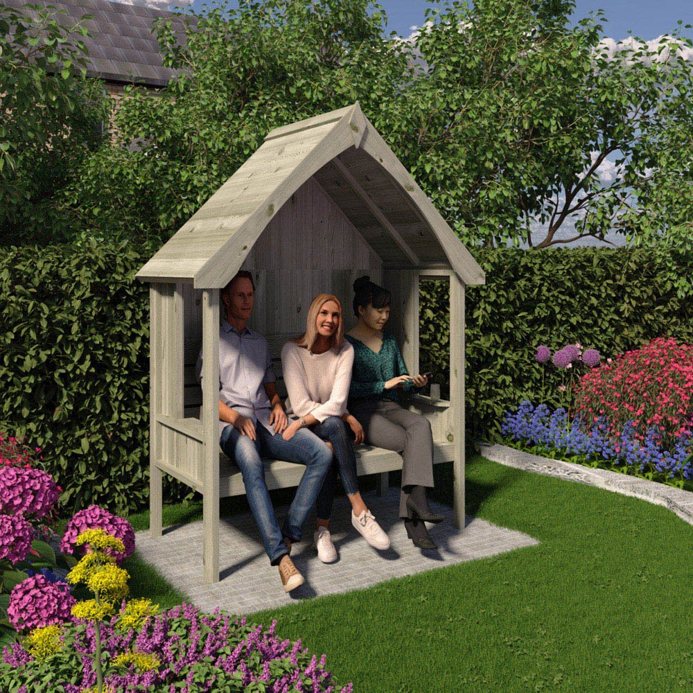 Shire Fern Nook 3 Seater Arbour Pressure Treated - JJ Building Materials