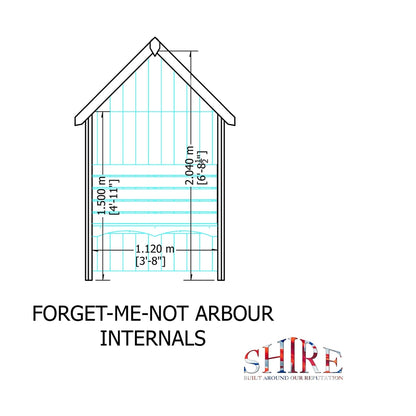 Shire Forget-Me-Not Garden Arbour Seat 5 x 3ft - JJ Building Materials