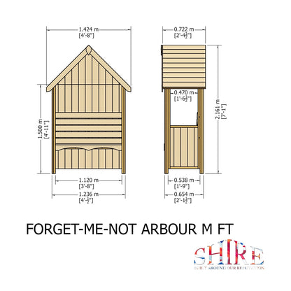 Shire Forget-Me-Not Garden Arbour Seat 5 x 3ft - JJ Building Materials