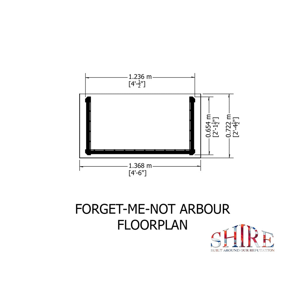 Shire Forget-Me-Not Garden Arbour Seat 5 x 3ft - JJ Building Materials