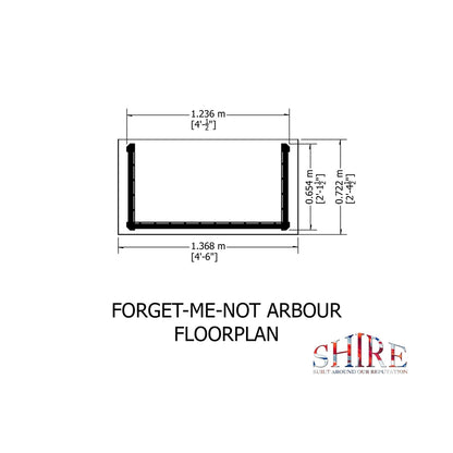 Shire Forget-Me-Not Garden Arbour Seat 5 x 3ft - JJ Building Materials