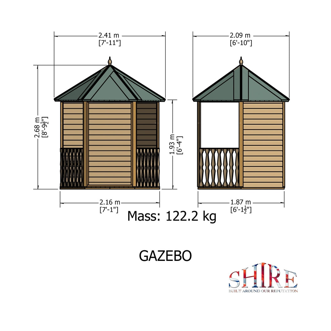 Shire Gazebo 7x6ft - JJ Building Materials