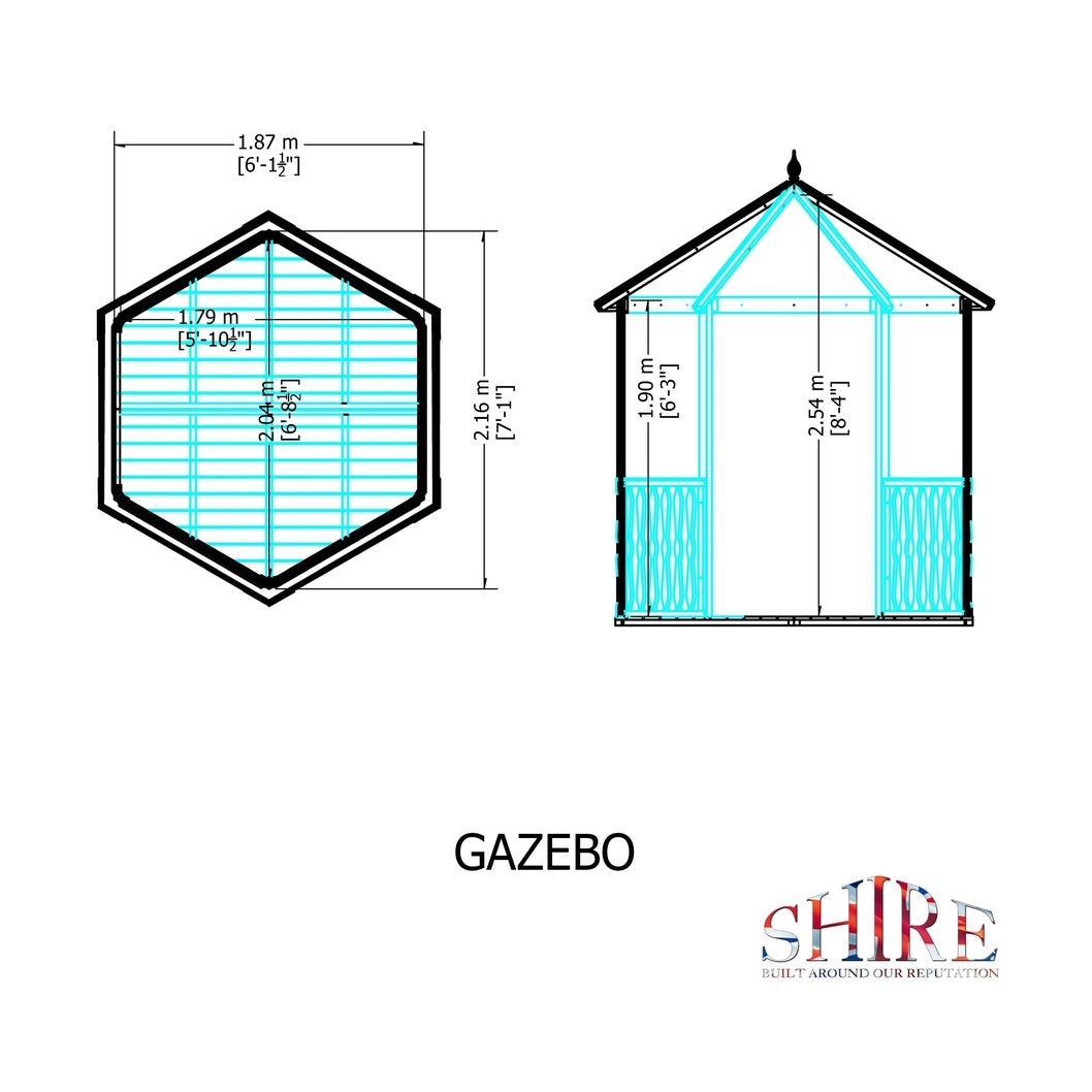 Shire Gazebo 7x6ft - JJ Building Materials